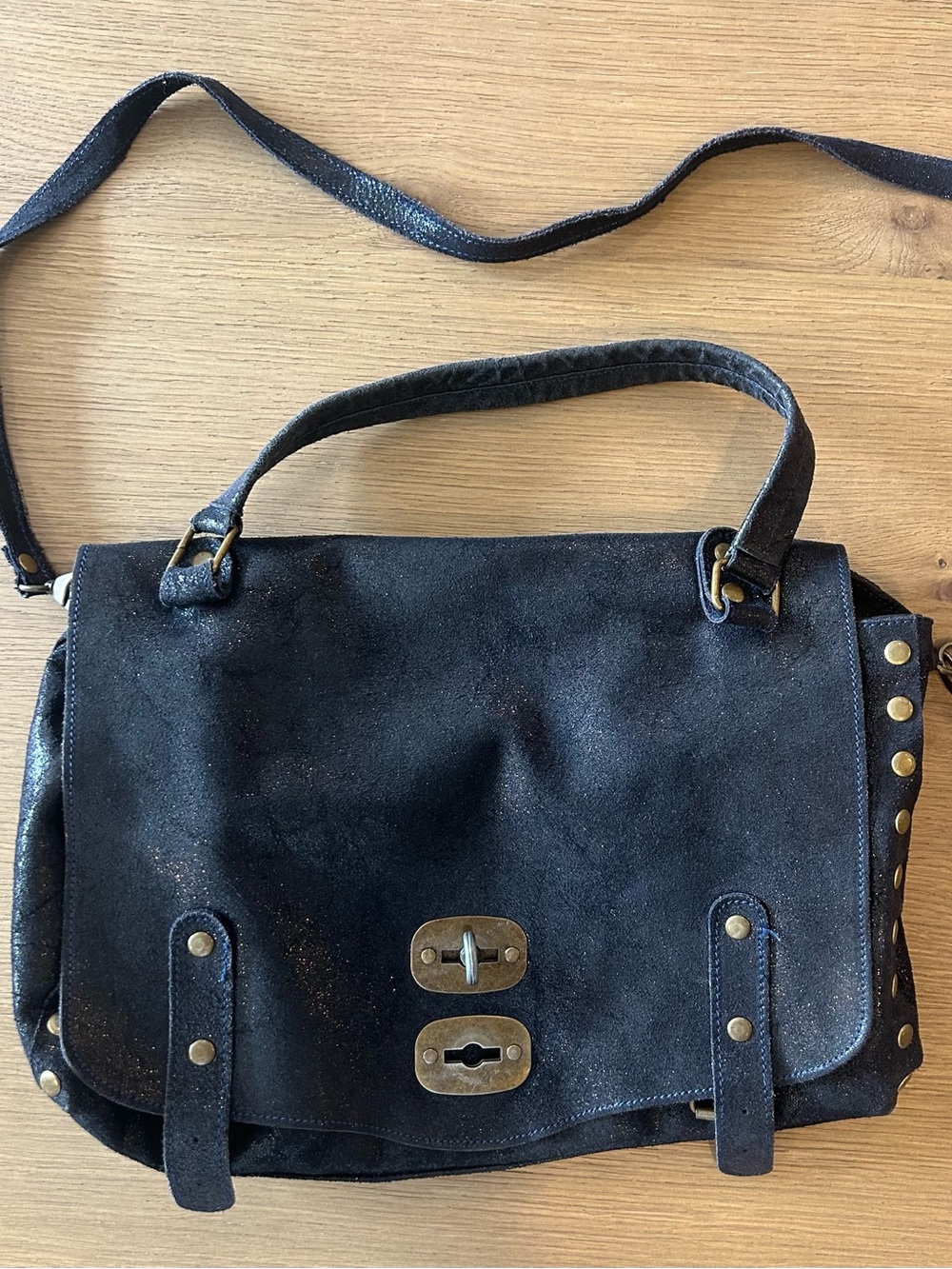 Merci Marie Suede Satchel Made in Italy